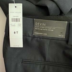 NWT Ann Taylor Devin Fit size 8 Tall black pants